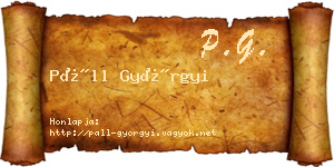 Páll Györgyi névjegykártya