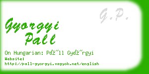 gyorgyi pall business card